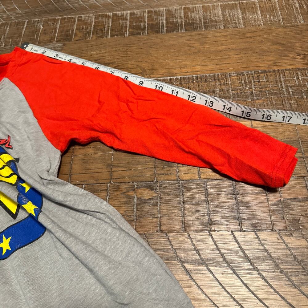 Wonder Woman Classic Logo Raglan Shirt Size S 3/4 Sleeve Curved Hem Comic Tee DC - Picture 4 of 10